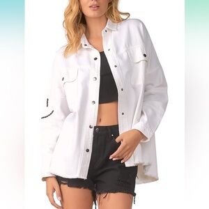 Elan Smiley Face Shacket